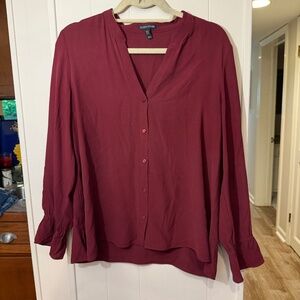 Eileen Fisher shirt - Cranberry - M - EUC